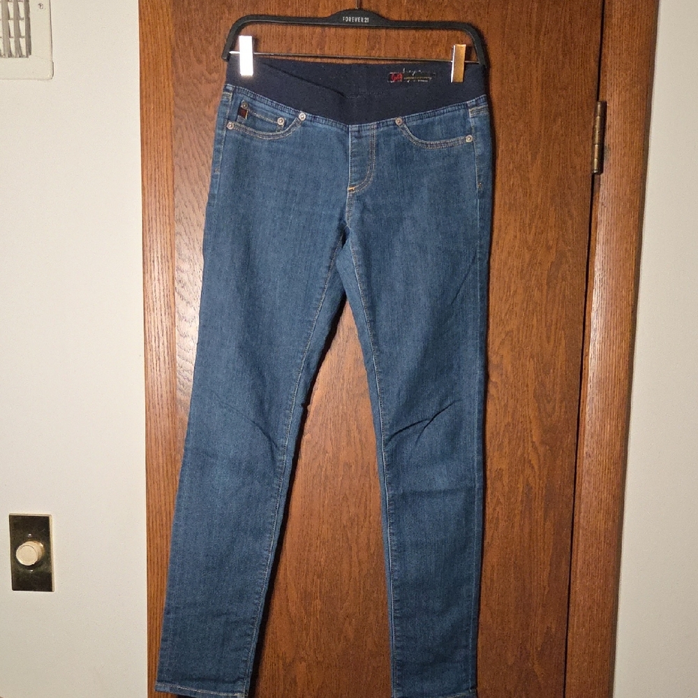 AG Maternity Strechy Women's Blue Jeans Straight Leg Size 27